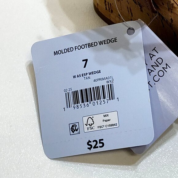 Aerosoles Strappy Cork High Espadrille Wedge Sandal Adjustable Block Heel Sz 7M - Picture 8 of 9